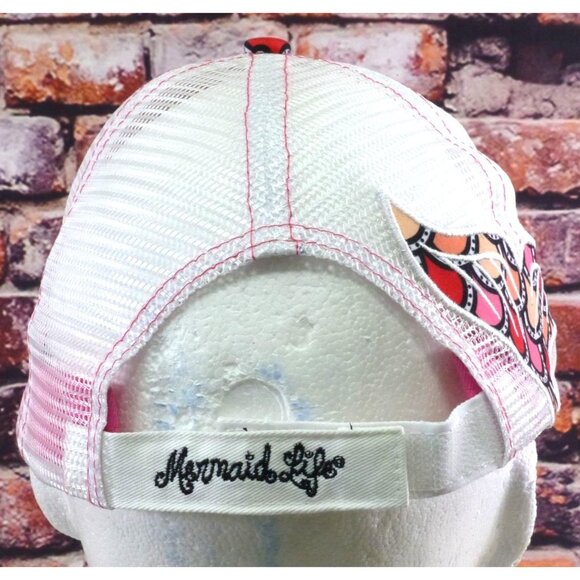 Mermaid Life Colorful Scales Trucker Hat With Mesh Back & Adjustable Strap - Picture 3 of 8